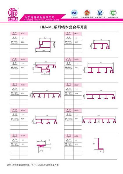 HM-ML系列鋁木復(fù)合平開窗